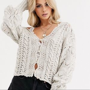 Free People bali dreamer chunky cardigan